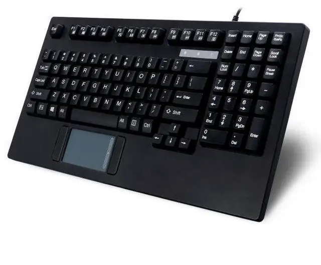 Alt view image 17 of 17 - ADESSO AKB-425UB-MRP Black 12 Function Keys USB Wired EasyTouchTouchpad Keyboard With Rackmount