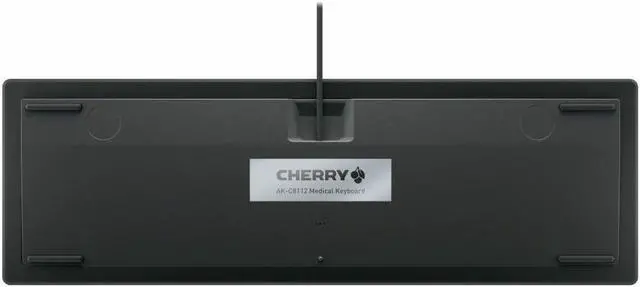 Alt view image 4 of 7 - CHERRY AK-C8112 Medical Keyboard - Permanent Cable, US Layout, (CF/WIN LEFT), Black