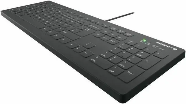 Alt view image 3 of 7 - CHERRY AK-C8112 Medical Keyboard - Permanent Cable, US Layout, (CF/WIN LEFT), Black