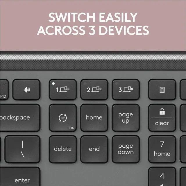 Alt view image 19 of 20 - Logitech MK955 Wireless Keyboard and Optical Mouse Combo Black (920-012425)