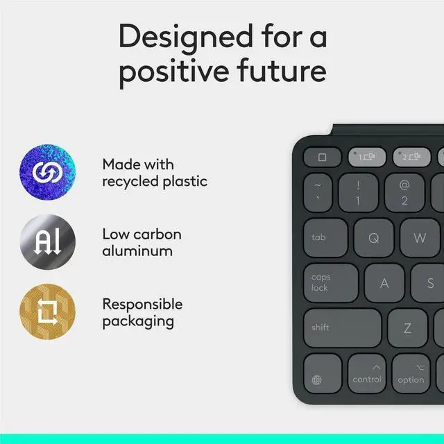 Alt view image 8 of 9 - Logitech Keys-To-Go 2 Portable Wireless iPad Keyboard With Built-in Cover Slim and Compact Wireless Keyboard for iPad iPhone Mac and Apple TV Easily Switch Between Devices Graphite 920012866