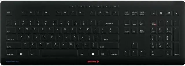 Alt view image 4 of 9 - CHERRY STREAM PROTECT Keyboard Wireless - Wireless Connectivity - RF - 32.81 ft - 2.40 GHz - USB Type A Interface Multimedia Hot Key(s) - Windows 7, Windows 8, Windows 10, Windows 11 - English (US) -