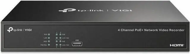 Alt view image 7 of 10 - TP-Link VIGI 4 Channel PoE+ Network Video Recorder - 2 TB HDD - VIGI NVR1004H-4P-2TB