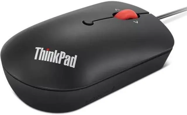 Alt view image 9 of 18 - lenovo ThinkPad USB-C Wired Compact Mouse 4Y51D20850 Black 4 Buttons 1 x Wheel USB Type-C Wired Optical Mouse