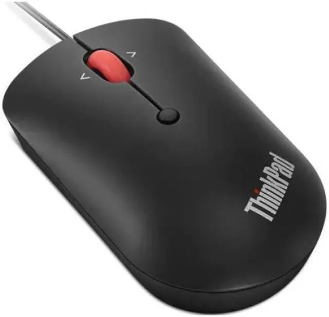 Alt view image 8 of 18 - lenovo ThinkPad USB-C Wired Compact Mouse 4Y51D20850 Black 4 Buttons 1 x Wheel USB Type-C Wired Optical Mouse