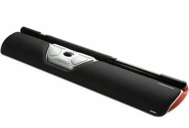 Main image of Contour Ergonomic Centred Mouse - Wireless - Wireless - Rechargeable - Black - 1 Each - 2800 dpi - RollerBar - 7 Button(s) - 6 Programmable Button(s) - Small/Medium/Large Hand/Palm Size - 3 Month Batt