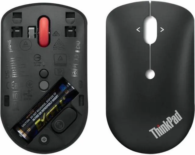 Alt view image 15 of 20 - lenovo ThinkPad USB-C Wireless Compact Mouse 4Y51D20848 Black Tilt Wheel USB Type-C RF Wireless Optical Mouse