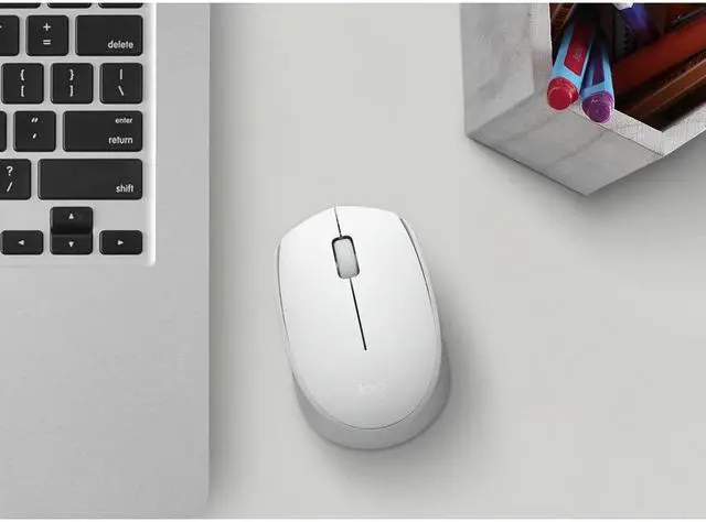 Alt view image 8 of 11 - Logitech M170 Wireless Mouse for PC, Mac, Laptop, 2.4 GHz with USB Mini Receiver, Optical Tracking, 12-Months Battery Life, Ambidextrous - Off White