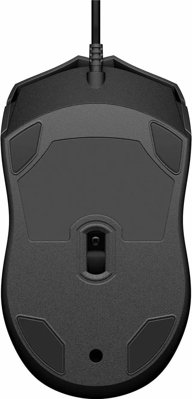 Alt view image 3 of 5 - HP Wired Mouse 100 - Optical - Cable - Black - USB Type A - 1600 dpi - Scroll Wheel - 3 Button(s) - Symmetrical