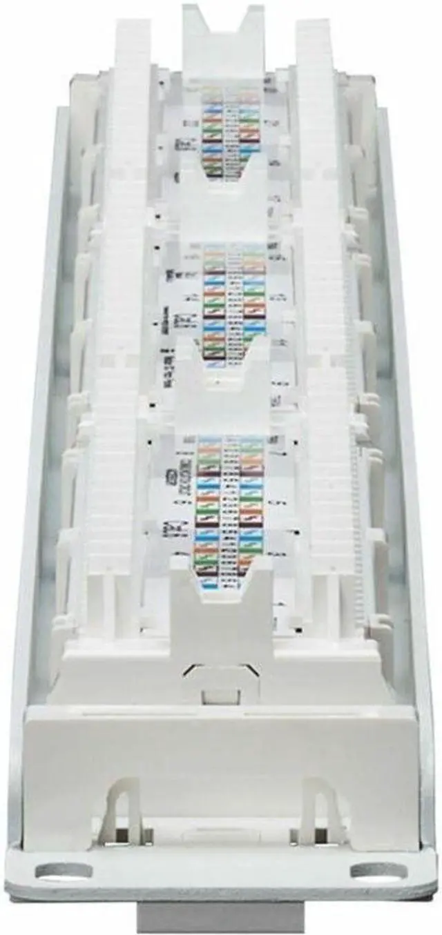 Alt view image 5 of 8 - Eaton Tripp Lite Series 24-Port Cat6 Patch Panel - 4PPoE Compliant, 110/Krone, 568A/B, RJ45 Ethernet, 1U Rack-Mount, White, TAA - 24 Port(s) - 24 x RJ-45 - 1U High - Category 6, Category 5, Category 5