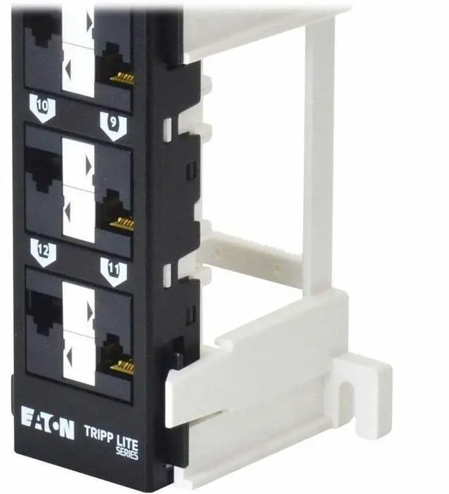 Alt view image 4 of 7 - Eaton Tripp Lite Series 12-Port Cat6a Wall-Mount Patch Panel - PoE+ Compliant, 110, 568A/B, RJ45 Ethernet, Offset Ports, TAA - 12 Port(s) - Category 6a - Twisted Pair -  N250-012-6A-OF