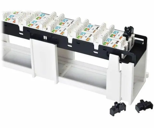Alt view image 7 of 7 - Eaton Tripp Lite Series 12-Port Cat6a Wall-Mount Patch Panel - PoE+ Compliant, 110, 568A/B, RJ45 Ethernet, Offset Ports, TAA - 12 Port(s) - Category 6a - Twisted Pair -  N250-012-6A-OF