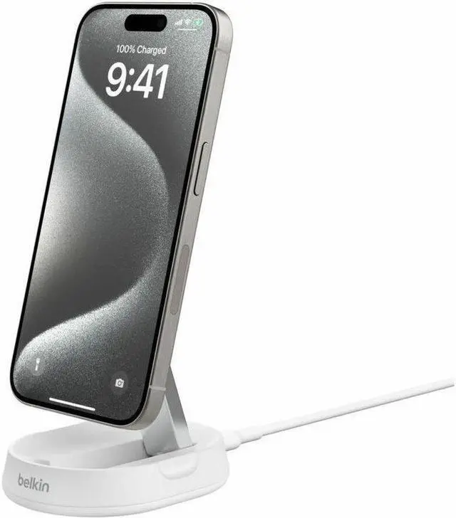 Alt view image 5 of 14 - Belkin BoostCharge Pro Convertible Magnetic Wireless Charging Stand with Qi2 15W - For Qi2-enabled Device, iPhone, Earbud - Input connectors: USB - Magnetic, Compact, MagSafe Technology
