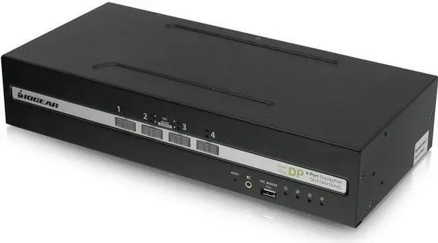 Alt view image 2 of 5 - IOGEAR 4-Port Dual View DisplayPort Secure KVM Switch w/Audio and CAC Support