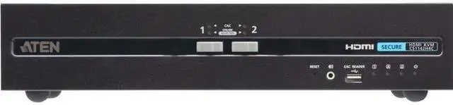Main image of ATEN 2-Port USB HDMI Dual Display Secure KVM Switch with CAC (PSD PP v4.0 Compliant) - 2 Computer(s) - 1 Local User(s) - 3840 x 2160 - 50 Hz, 60 Hz - 7 x USB - 6 x HDMI - Rack-mountable
