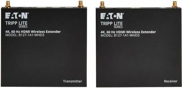 Alt view image 6 of 15 - Eaton Tripp Lite Series HDMI over Wireless Extender Kit w IR, 4K 60 Hz, Wireless HDMI, Switchable Channel, Up to 164 ft. (50 m) - 164.04 ft Range - 1 x HDMI In - 2 x HDMI Out - 1 - 1 - 1080p, 720p - 4