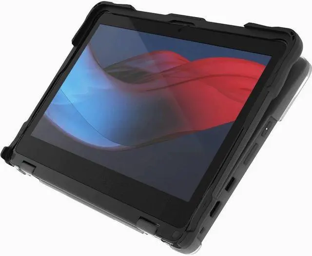 Alt view image 7 of 8 - Gumdrop SlimTech for Lenovo 300E/300W Yoga G4 (2-IN-1) - For Lenovo Chromebook - Textured Grip - Transparent - Bump Resistant, Drop Resistant, Shock Absorbing, Scratch Resistant, Scuff Resistant - Rug