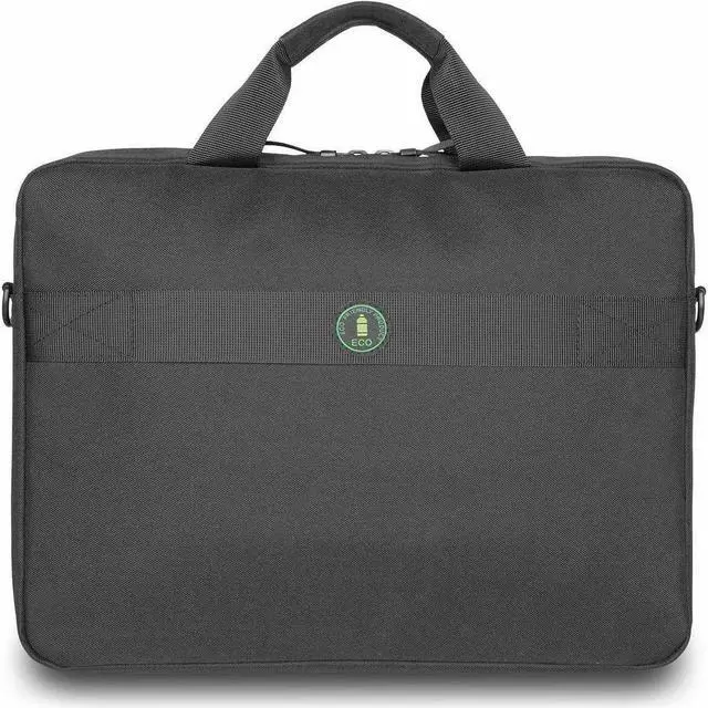 Alt view image 2 of 8 - V7 CTP14-ECO2 Carrying Case (Briefcase) for 14.1" Notebook - Black - V7 RPET Eco-Friendly Recycled material Business Briefcase Topload for 14.1" Notebook Laptop Case - Black - Weather Resist