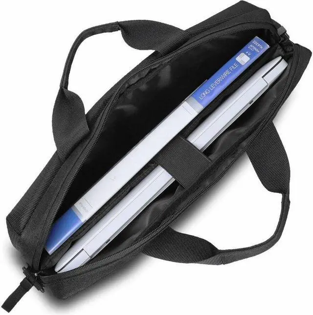 Alt view image 7 of 8 - V7 CTP14-ECO2 Carrying Case (Briefcase) for 14.1" Notebook - Black - V7 RPET Eco-Friendly Recycled material Business Briefcase Topload for 14.1" Notebook Laptop Case - Black - Weather Resist