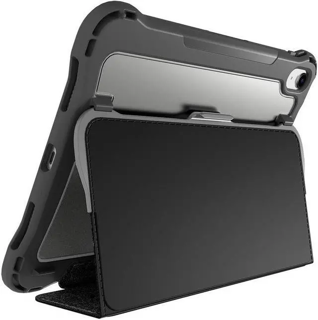 Alt view image 4 of 7 - Brenthaven Edge Folio Rugged Carrying Case (Folio) for 10.9" Apple iPad (10th Generation) iPad, Apple Pencil (2nd Generation) - Gray, Red - Impact Absorbing, Impact Resistance, Drop Resistant, We