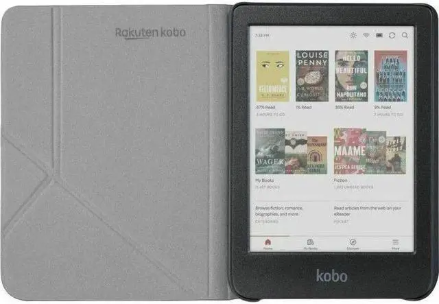 Alt view image 5 of 5 - Kobo Clara Colour/BW SleepCover Case | Sleep/Wake Technology | Built-In 2- Way Stand | Vegan Leather | Compatible with 6" Kobo Clara Colour/BW eReader