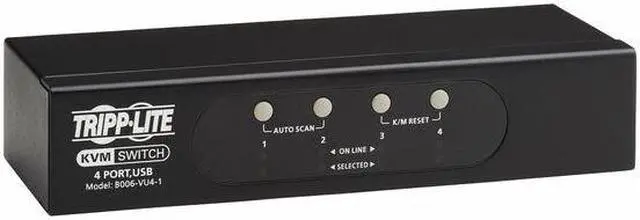 Alt view image 10 of 20 - Tripp Lite by Eaton 4-Port VGA KVM Switch for USB or PS/2 Keyboard/Mouse