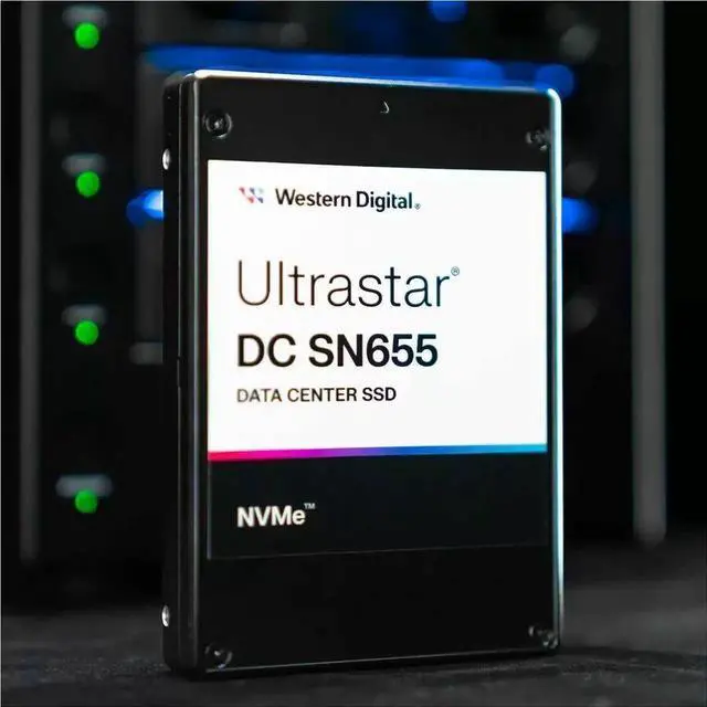 Alt view image 2 of 5 - WD Ultrastar DC SN655 WUS5EC0C1ESP7Y3 61.44 TB Solid State Drive - U.3 15 mm Internal - PCI Express NVMe (PCI Express NVMe 4.0) - Read Intensive - Storage Server, Server Device Supported - 1 DWPD - 5