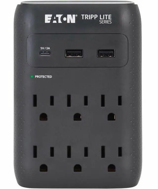 Main image of Tripp Lite Protect It! 6-Outlet Surge Protector, USB-C and USB-A Ports SK60CB