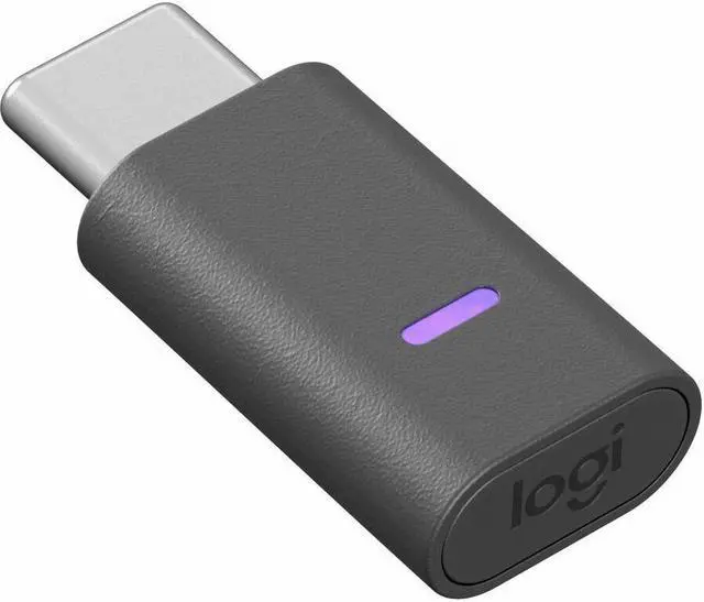 Alt view image 4 of 4 - Logitech Zone Bluetooth 5.2 Bluetooth Adapter for Desktop Computer/Bluetooth Headset - USB Type C - External