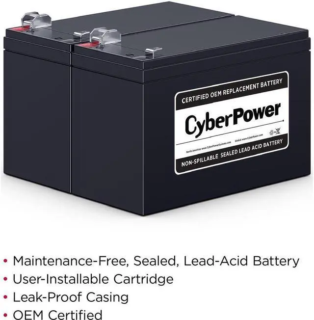 Alt view image 15 of 15 - CyberPower RB1290X2 UPS Replacement Battery Cartridge