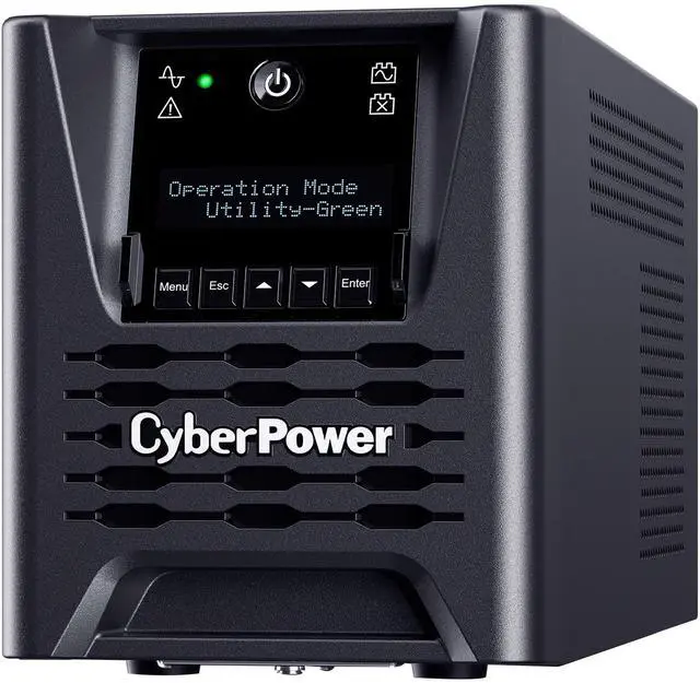 Alt view image 12 of 16 - CyberPower PR750LCD3C Smart App Sinewave UPS Systems - 750VA/750W, 100 - 125 VAC, NEMA 5-15P, Tower, Sine Wave, 6 Outlets, LCD, PowerPanel® Business