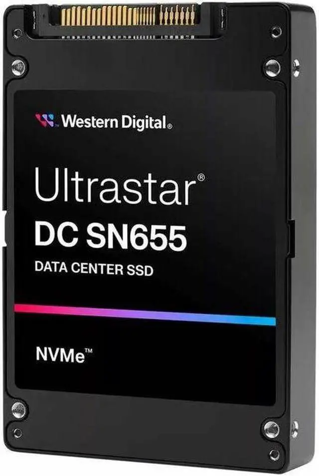 Main image of Western Digital Ultrastar DC SN655 WUS5EC0B1ESP7Y3 30.72 TB Solid State Drive - U.3 15 mm Internal - PCI Express NVMe (PCI Express NVMe 4.0) - Read Intensive - Server, Data Center Device Supported - 1