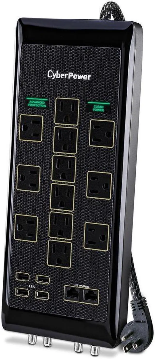 Alt view image 9 of 14 - CyberPower PBJ5UC Premium 12 Surge Protector