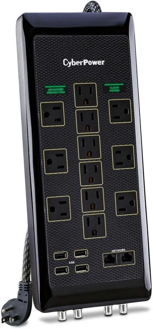 Alt view image 12 of 14 - CyberPower PBJ5UC Premium 12 Surge Protector