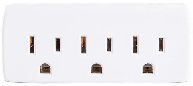 Alt view image 3 of 9 - CyberPower GT3W Straight 3 Outlet Adapter White