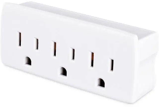 Alt view image 5 of 9 - CyberPower GT3W Straight 3 Outlet Adapter White