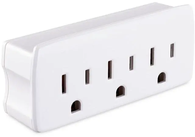 Alt view image 6 of 9 - CyberPower GT3W Straight 3 Outlet Adapter White