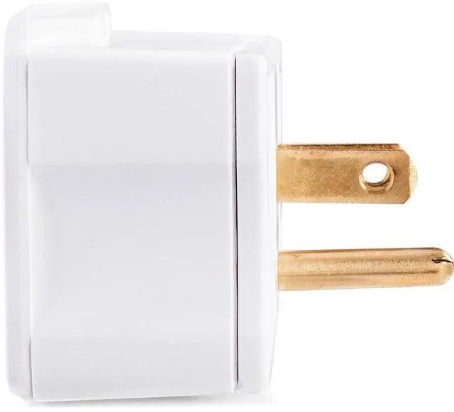 Alt view image 9 of 9 - CyberPower GT3W Straight 3 Outlet Adapter White