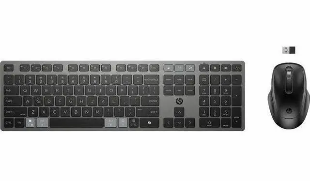 Alt view image 7 of 8 - HP 725 Multi-Device Rechargeable Wireless Keyboard and Mouse Combo