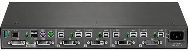 Alt view image 5 of 6 - Vertiv Avocent Vertiv SwitchView Desktop KVM, 4 Port, Single Head Monitor, Vertiv SwitchView Desktop KVM, KVM Switchbox, 4 Port, Dual Head Monitor, Universal Connector, TAA Compliant (SCM145DPH-400)