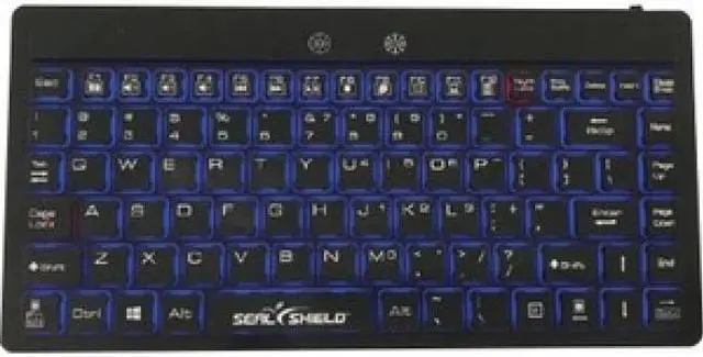 Main image of Seal Shield Silk Mini Glow Waterproof Silicone Backlit Keyboard - Cable Connectivity - USB Interface - English (US) - PC - White