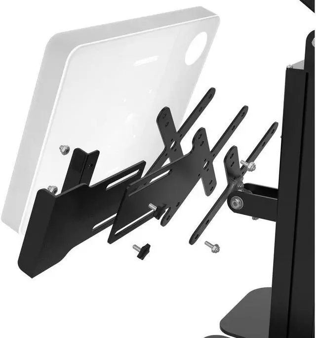 Alt view image 3 of 14 - CTA Digital Adjustable Card Reader Holder with VESA Plate (Black) - 4.6" x 12.5" x 0.3" x - Metal - 1 - Black - Sturdy, Adjustable Arm, Flexible Arm
