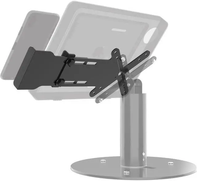 Alt view image 5 of 14 - CTA Digital Adjustable Card Reader Holder with VESA Plate (Black) - 4.6" x 12.5" x 0.3" x - Metal - 1 - Black - Sturdy, Adjustable Arm, Flexible Arm