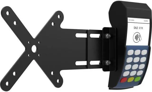 Alt view image 2 of 14 - CTA Digital Adjustable Card Reader Holder with VESA Plate (Black) - 4.6" x 12.5" x 0.3" x - Metal - 1 - Black - Sturdy, Adjustable Arm, Flexible Arm