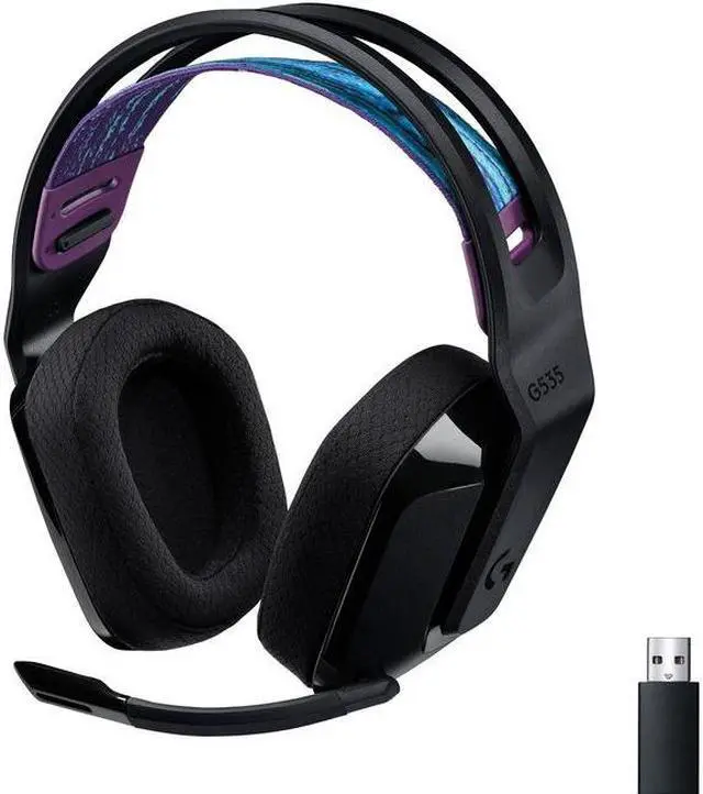 Alt view image 3 of 9 - Logitech G535 Wireless Stereo Over-the-Ear Gaming Headset Black (981-000971)