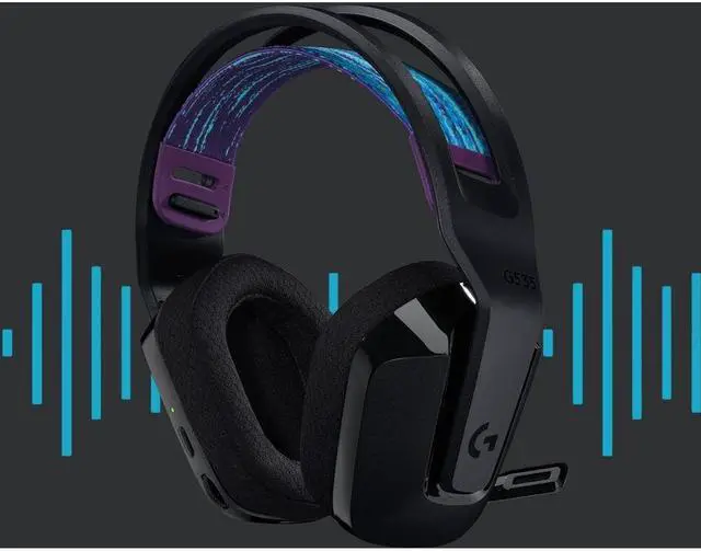 Alt view image 6 of 9 - Logitech G535 Wireless Stereo Over-the-Ear Gaming Headset Black (981-000971)