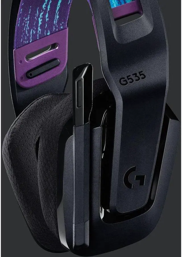Alt view image 8 of 9 - Logitech G535 Wireless Stereo Over-the-Ear Gaming Headset Black (981-000971)