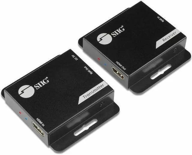 Main image of SIIG HDMI Over Cat6 Extender - 60m - 1080p - PoC - Metal Housing - HDMI Over Cat6 Extender - Extends HDMI audio/video signals up to 197ft over Cat6 cable. Supports 720p/1080i/1080p at 60Hz resolutions