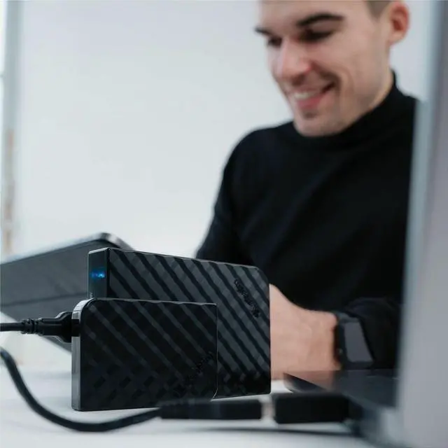 Alt view image 11 of 11 - 2.5"4tb usb 3.0 superspeed black hdd, gen2, green button, store 'n' go verbatim external hard drive