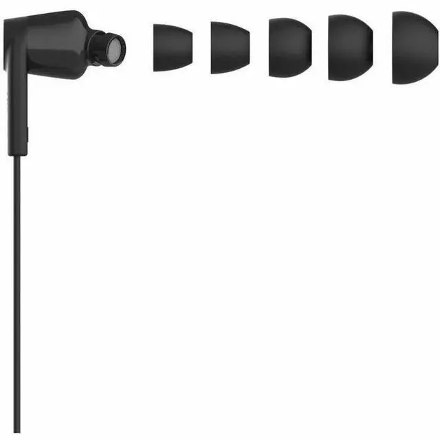 Alt view image 2 of 6 - Belkin SoundForm USB-C Wired Earbuds with Adjustable Volume Limiter - Black